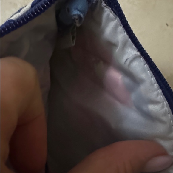 Vera Bradley Navy & Light Blue Quilted Zip Pouch - Picture 4 of 5